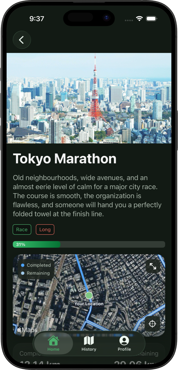 Apple Health step sync in Trekka, first screen.